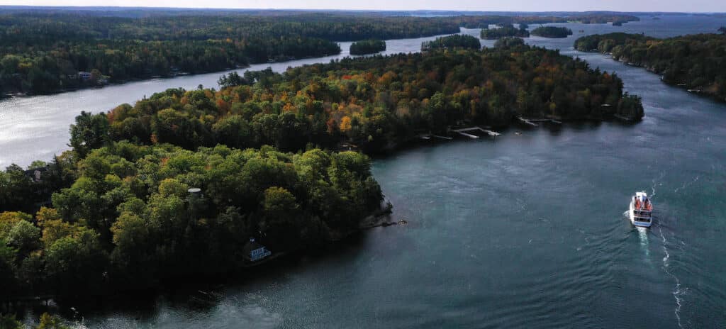 Protecting Natural Wonders. Frontenac Arch Biosphere Thousand Islands Aerial View.