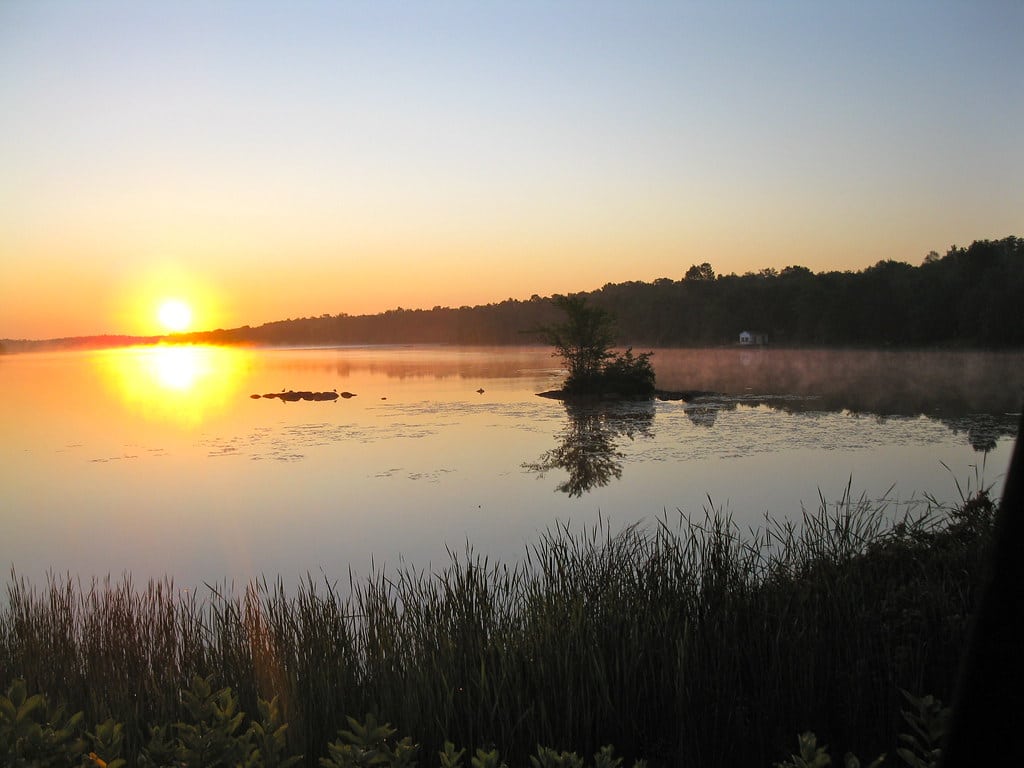 Sunset at Sharbot Lake, Ontario.